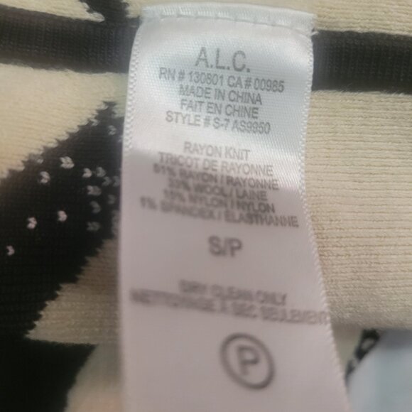 A.L.C., size S , Black and White, zebra print sweater - Picture 2 of 5